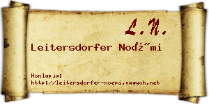 Leitersdorfer Noémi névjegykártya